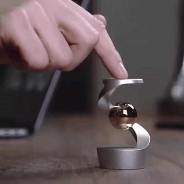 Gravity Defying Levitating Gyro - Kinetic Desk Toy for Stress Relief & Optical Illusion - Magic Trend