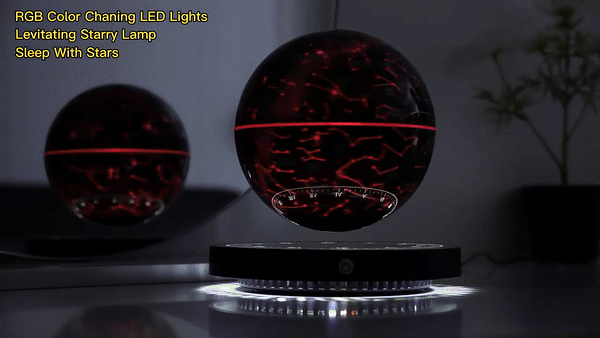 Levitating LED Globe Lamp - Magnetic Floating Earth with Starry Sky - Magic Trend