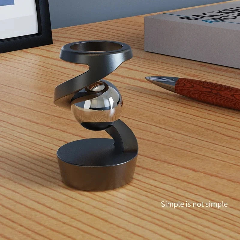 Gravity Defying Levitating Gyro - Kinetic Desk Toy for Stress Relief & Optical Illusion - Magic Trend