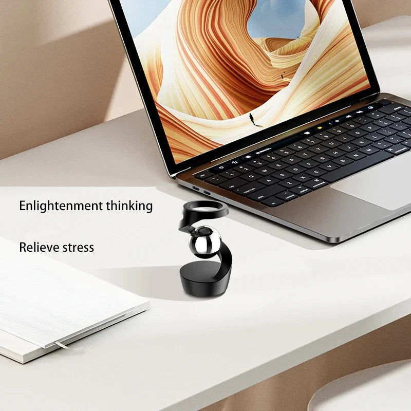 Gravity Defying Levitating Gyro - Kinetic Desk Toy for Stress Relief & Optical Illusion - Magic Trend