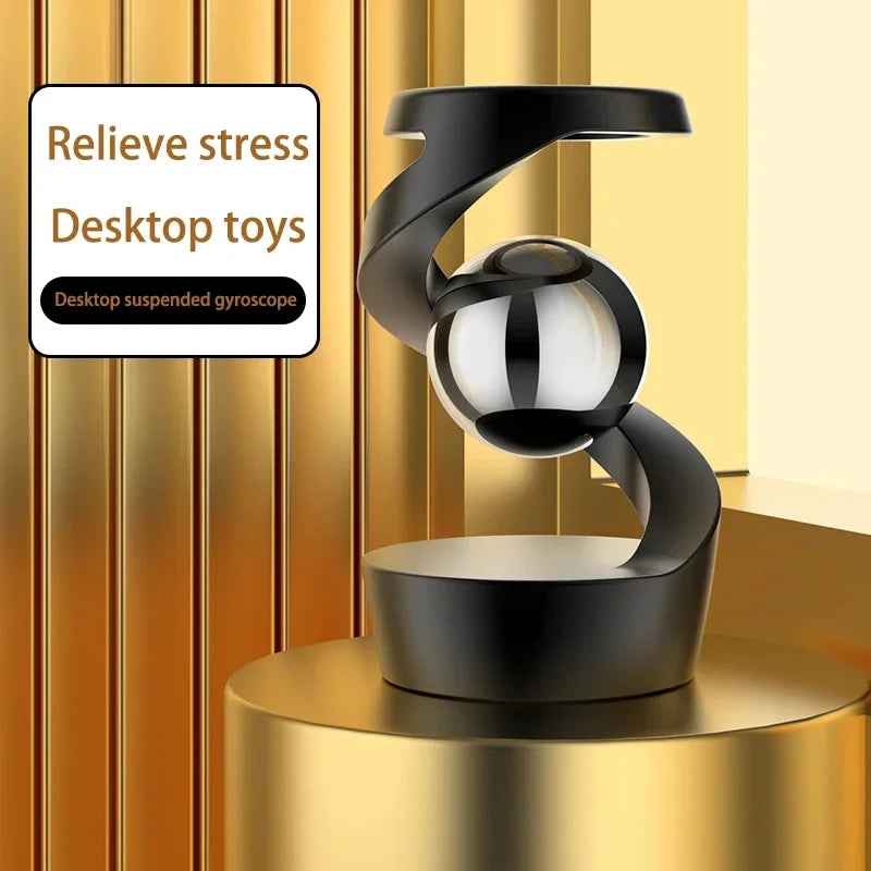 Gravity Defying Levitating Gyro - Kinetic Desk Toy for Stress Relief & Optical Illusion - Magic Trend