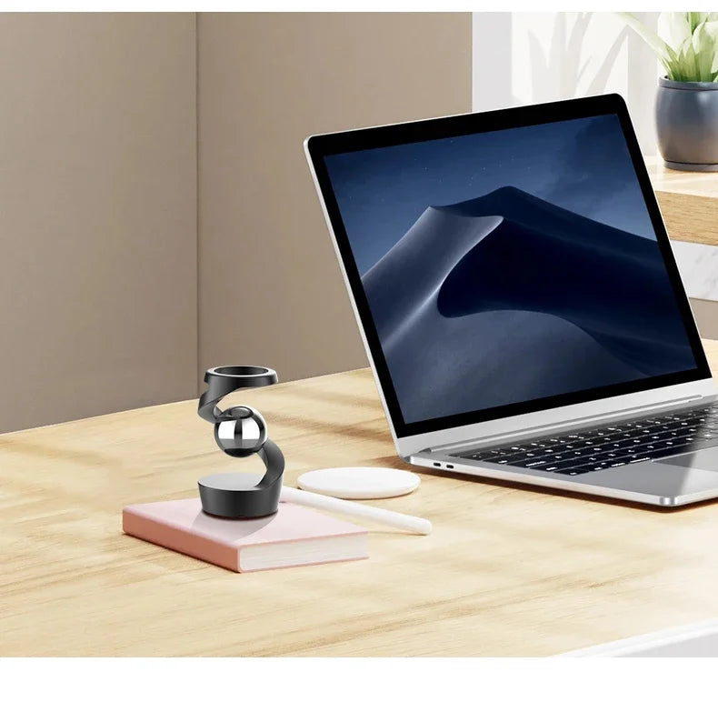 Gravity Defying Levitating Gyro - Kinetic Desk Toy for Stress Relief & Optical Illusion - Magic Trend