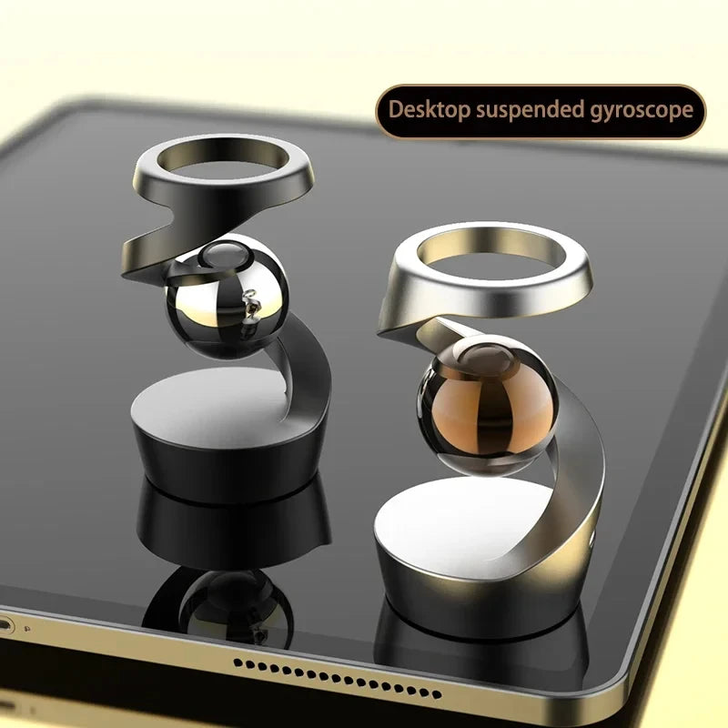 Gravity Defying Levitating Gyro - Kinetic Desk Toy for Stress Relief & Optical Illusion - Magic Trend